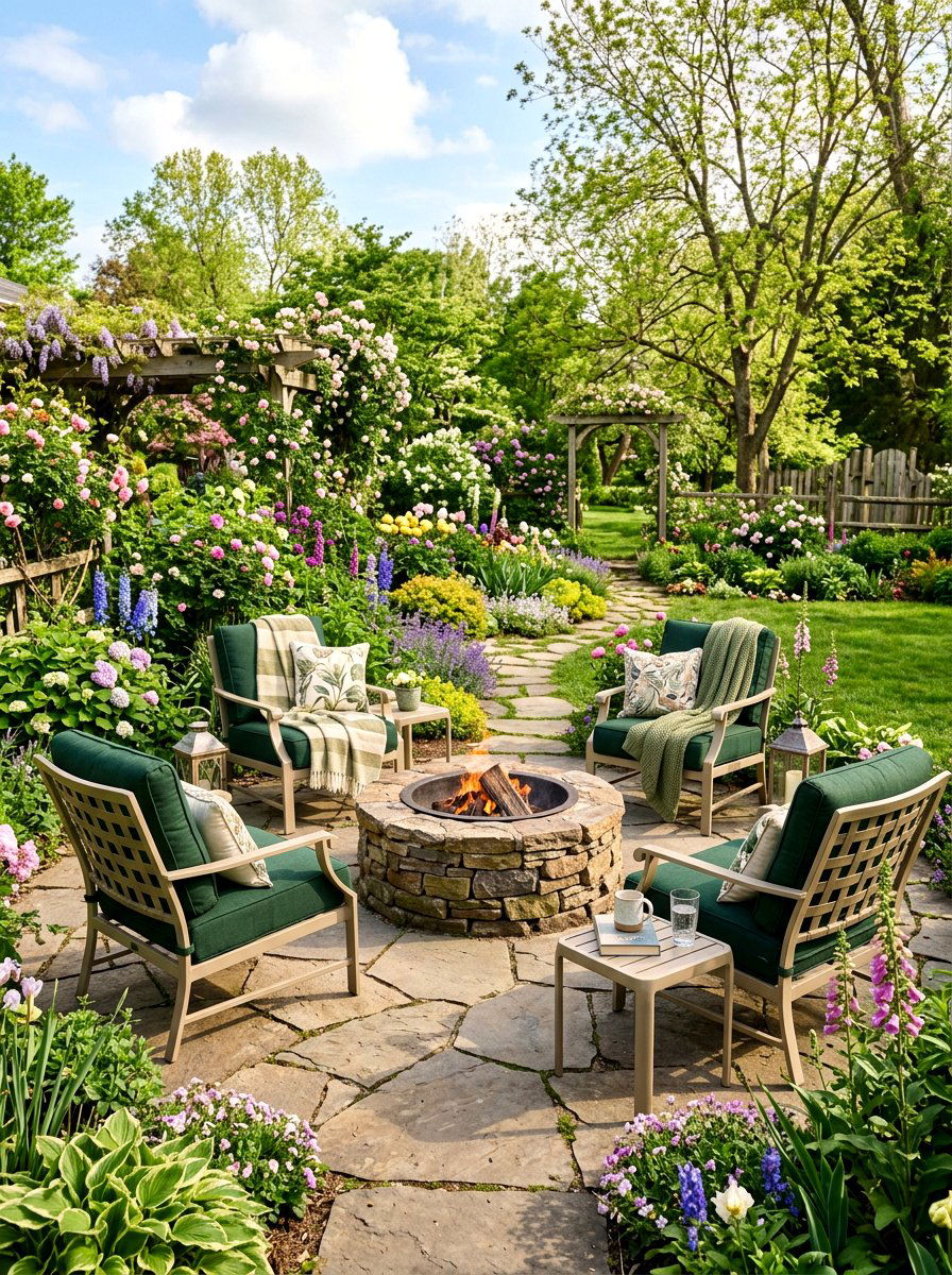 Green and beige patio furniture - 25 Spring Color Block Decor Ideas