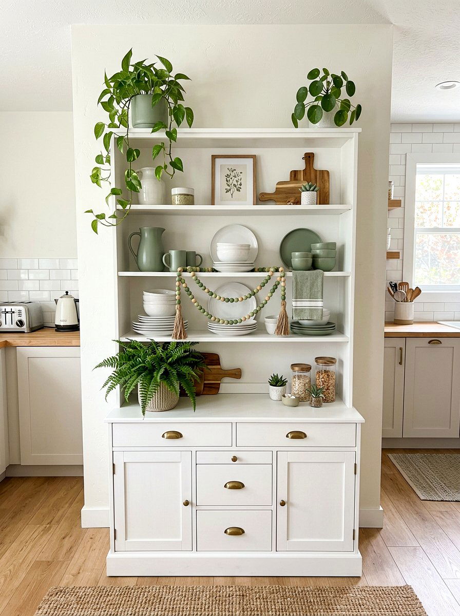 Green bead garland - 25 Spring Wooden Bead Garland Ideas