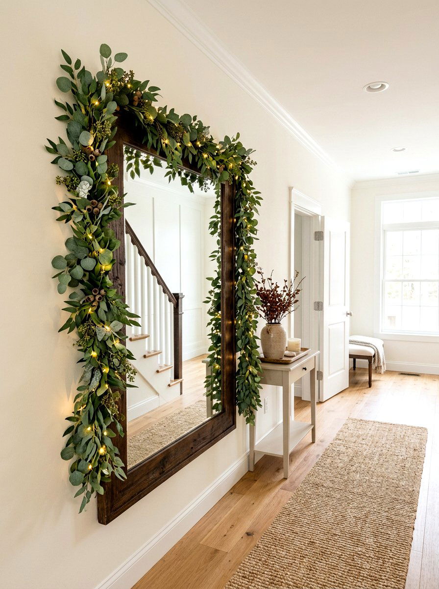 Greenery Wall Garland - 25 Spring Mobile Home Decor Ideas