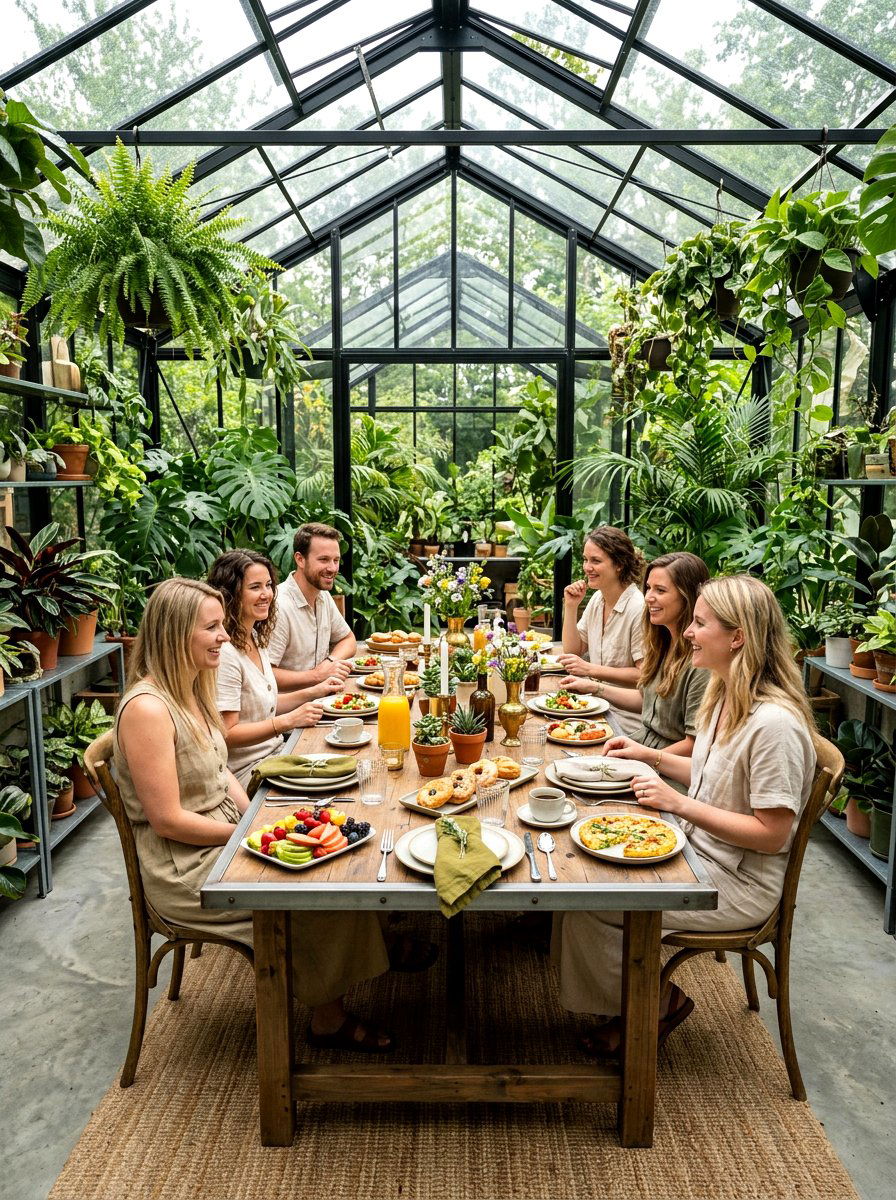 Greenhouse Brunch Vibe - 25 Spring Brunch Table Ideas