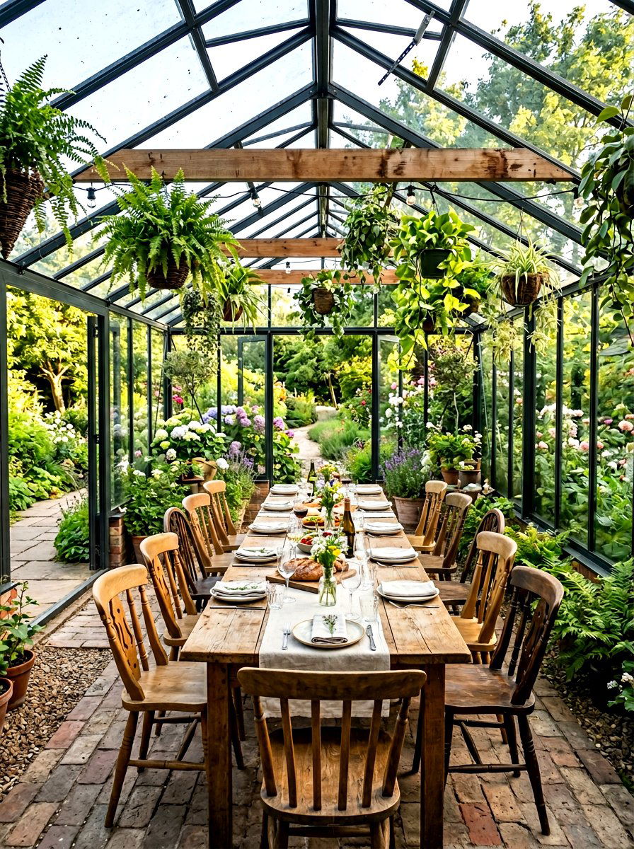Greenhouse Dining Room - 25 Spring Garden Party Ideas