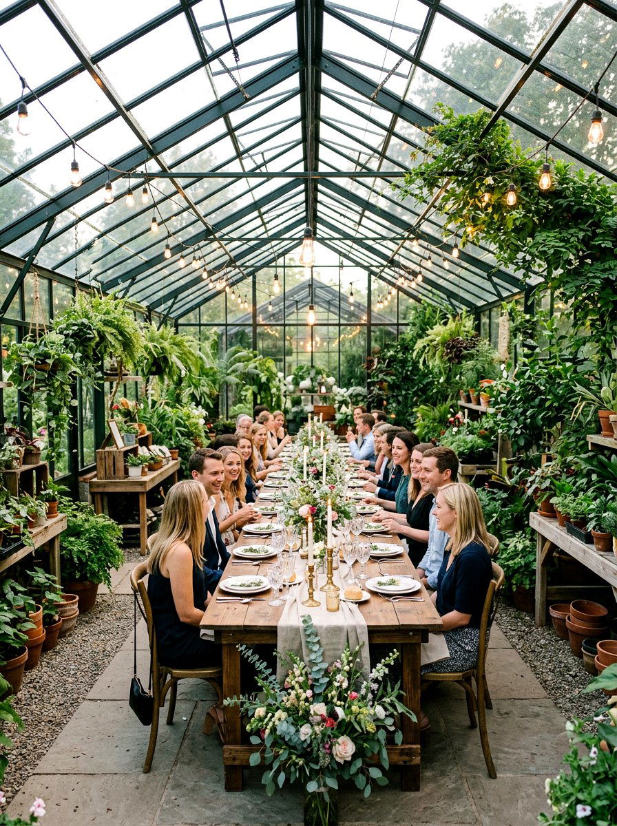 Greenhouse Dinner Party - 25 Spring Garden Party Theme Ideas