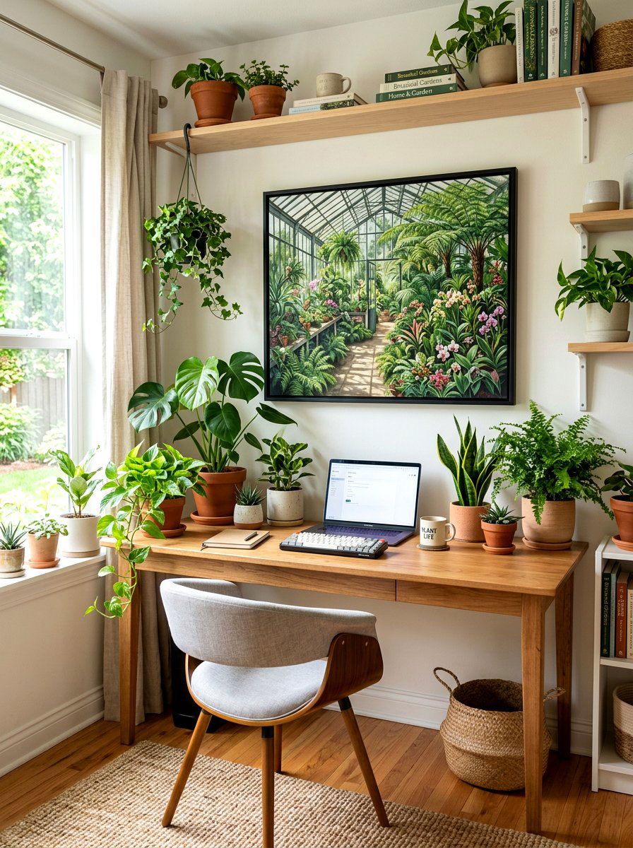 Greenhouse Interior Painting - 25 Spring Framed Art Ideas