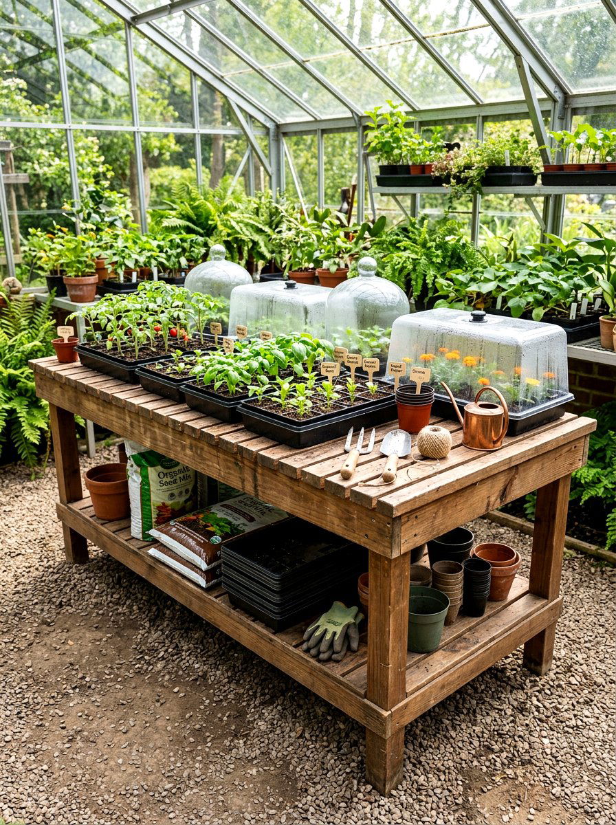 Greenhouse Potting Bench - 25 Spring Potting Bench Decor Ideas
