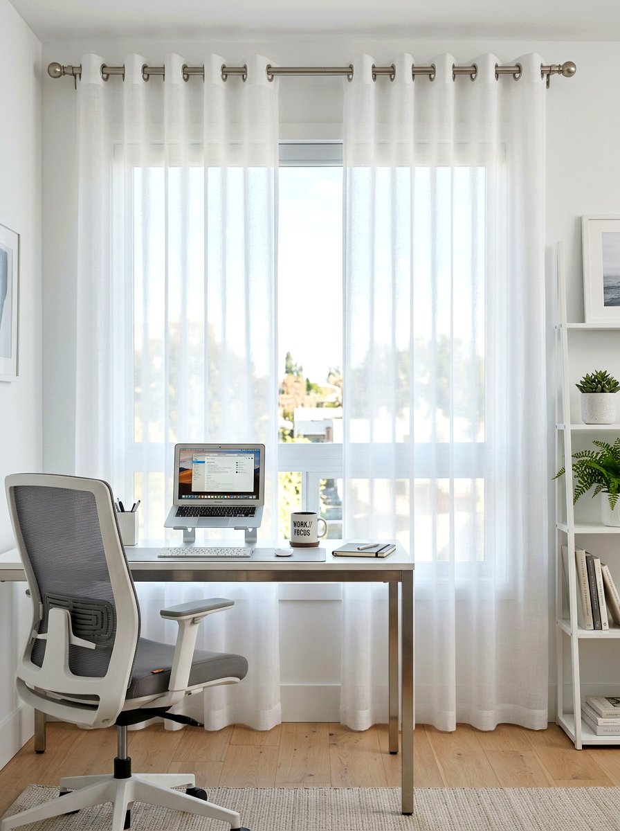 Grommet top sheer curtain - 25 Spring Sheer Curtain Ideas