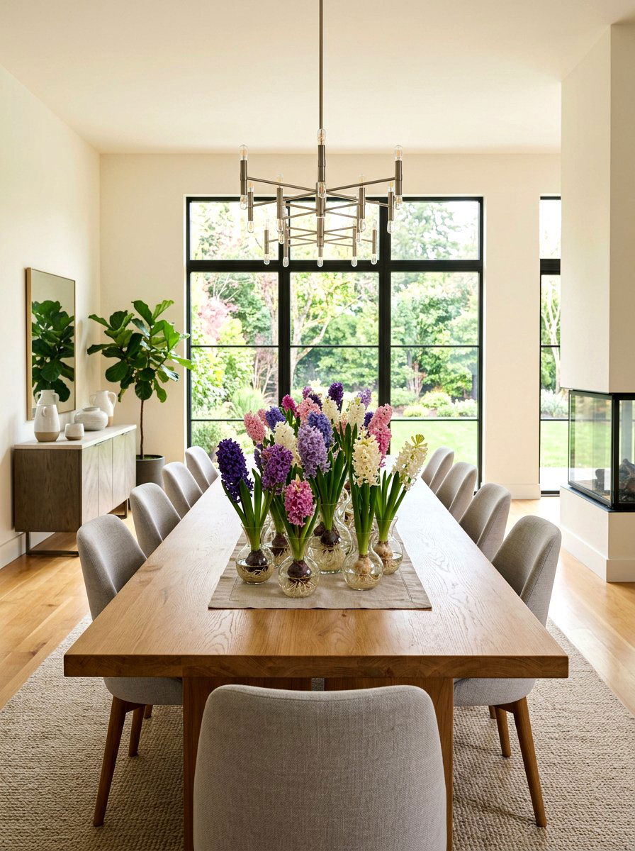 Grouped Glass Bulb Vases - 25 Spring Hyacinth Bulb Glass Ideas