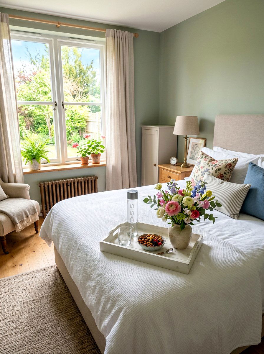 Guest Room Welcome Tray - 25 Spring Decorative Tray Ideas