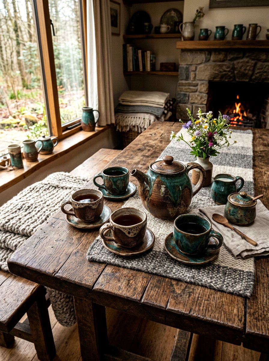 Handmade Pottery Tea Set - 25 Spring Tea Set Ideas