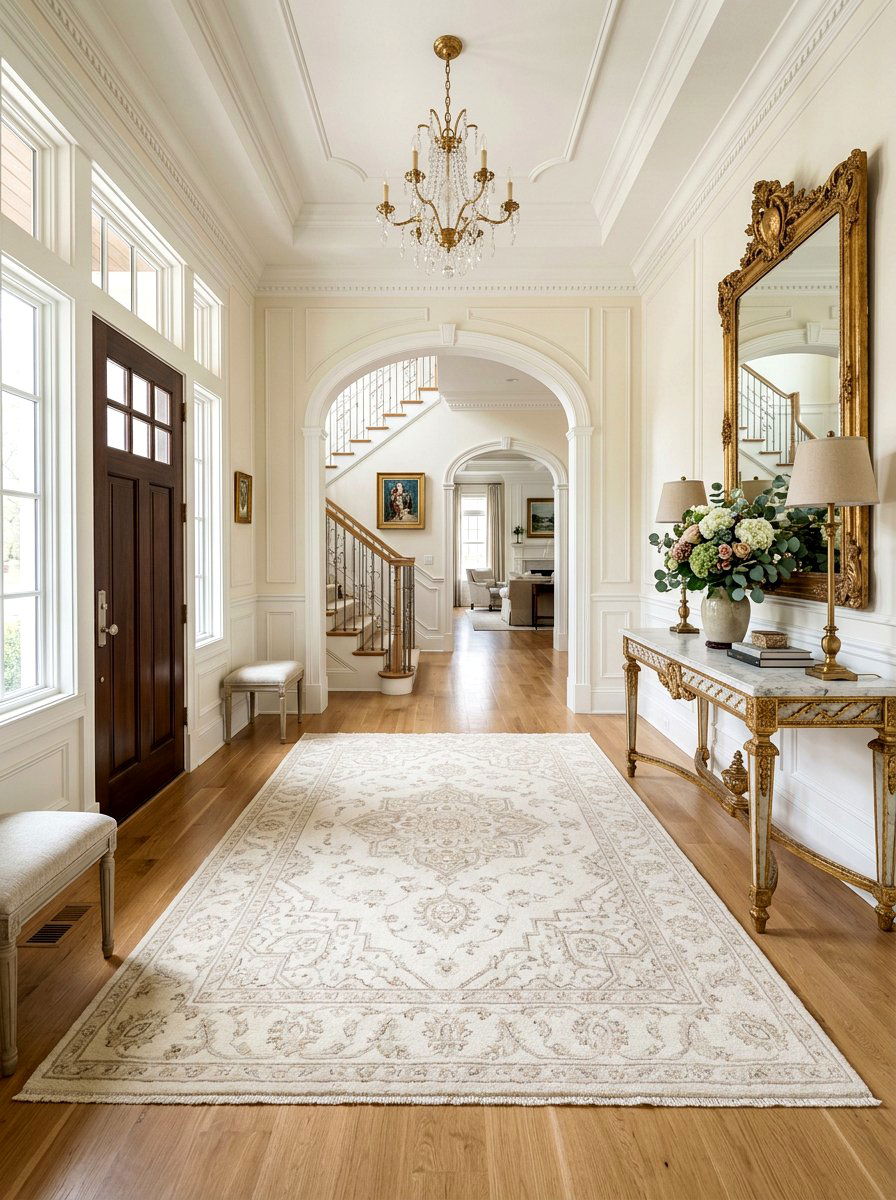 Handwoven Wool Rug - 25 Spring Entryway Rug Ideas