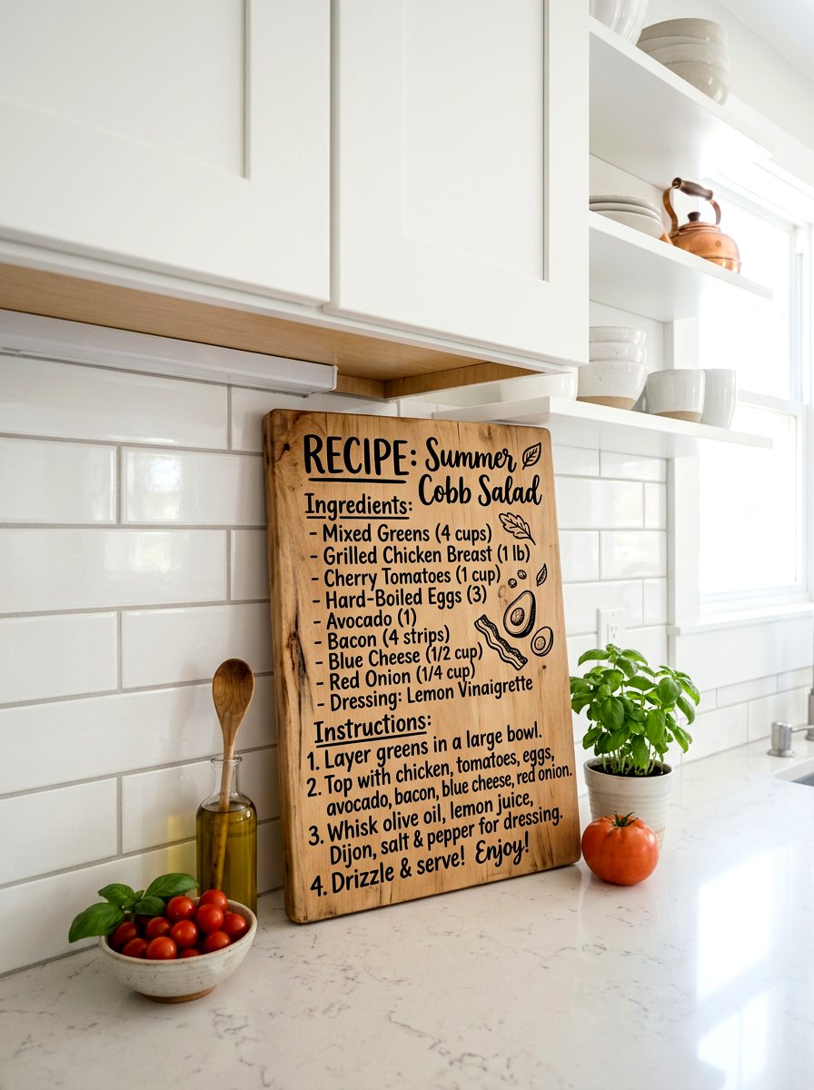 Handwritten recipe board - 25 Spring Calligraphy Decor Ideas