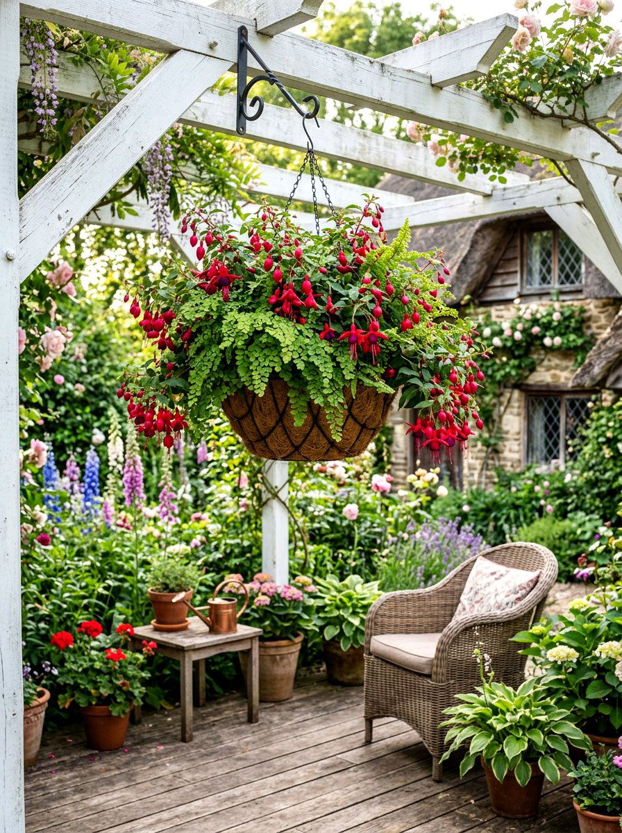 Hanging Basket For Deck - 25 Spring Deck Planter Ideas