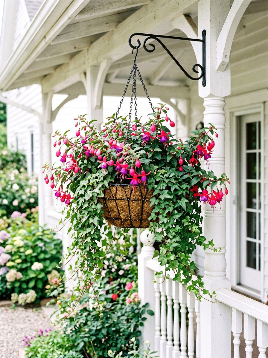 Hanging Basket For Porch - 25 Spring Planter Decorating Ideas