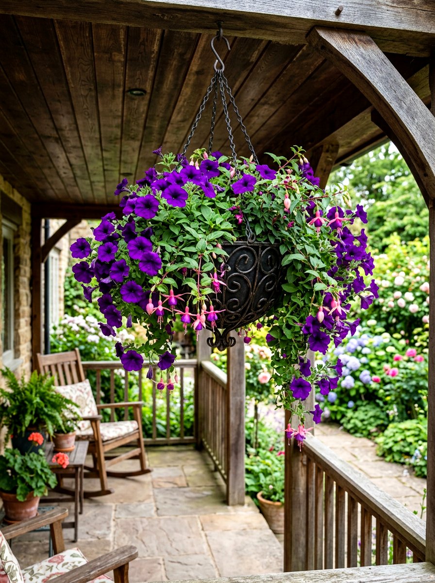 Hanging Basket For Porch - 25 Spring Curbside Planter Ideas