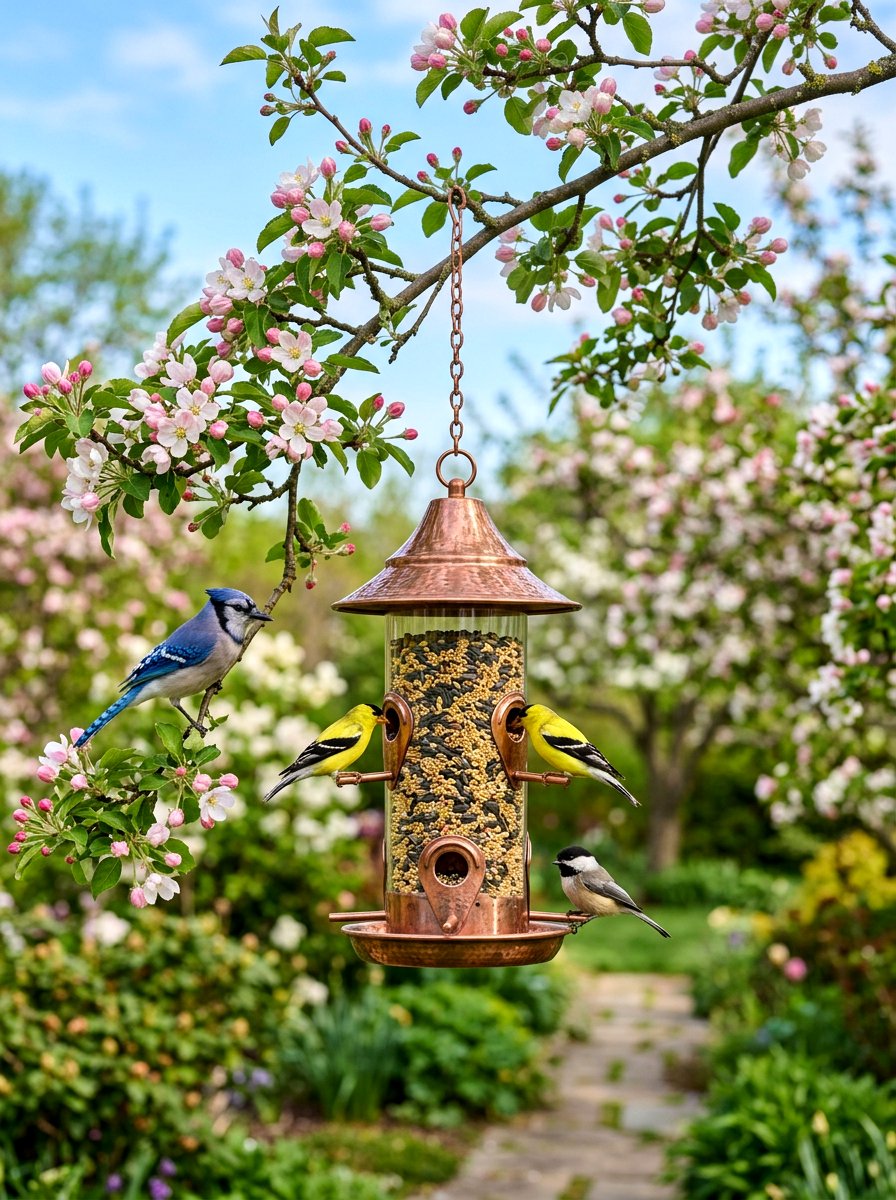 Hanging Bird Feeder - 25 Spring Backyard Decor Ideas
