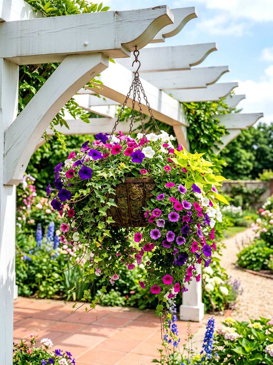 Hanging Flower Basket - 25 Spring Outdoor Entertaining Ideas