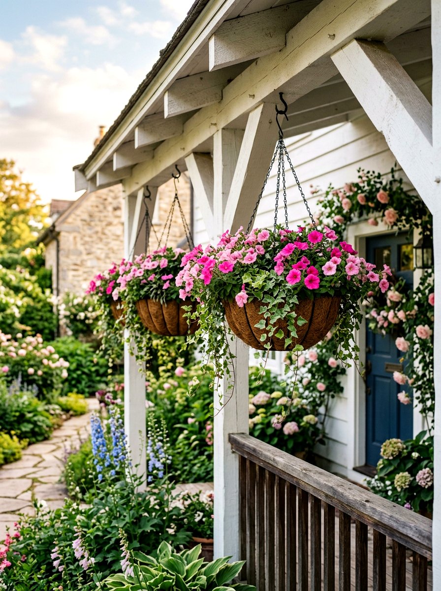 Hanging Flower Basket - 25 Spring DIY Porch Decor Ideas