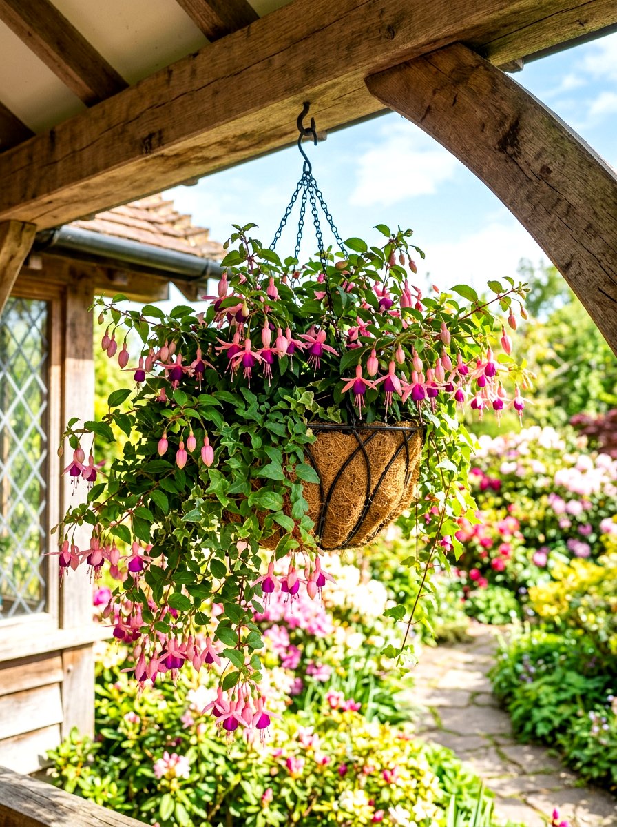 Hanging Flower Basket - 25 Spring Garden Nook Decor Ideas