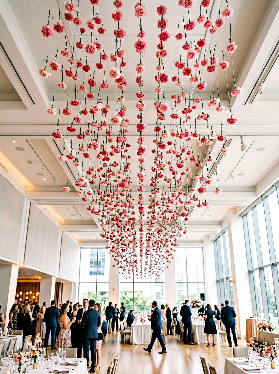 Hanging Flower Installation - 25 Spring Photo Booth Ideas