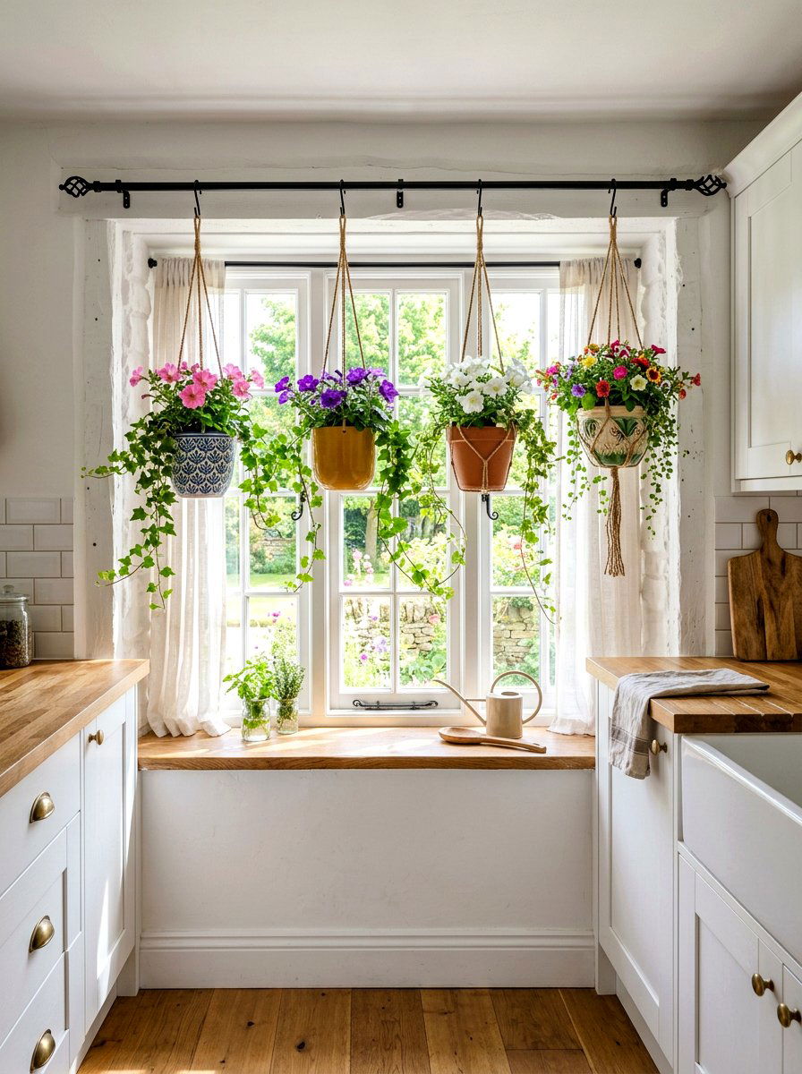 Hanging Flower Pot - 25 Spring Window Display Ideas