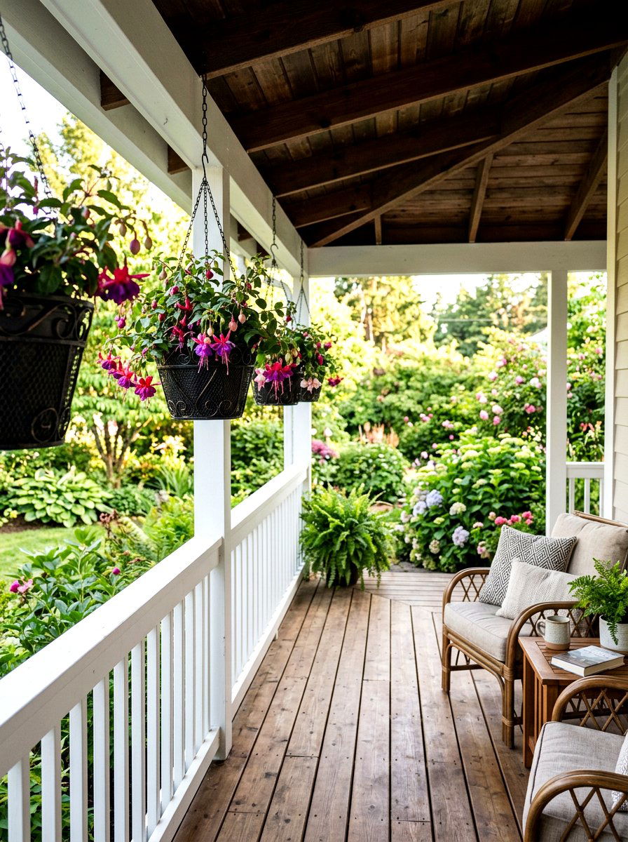 Hanging Flower Pot - 25 Front Yard Spring Decor Ideas