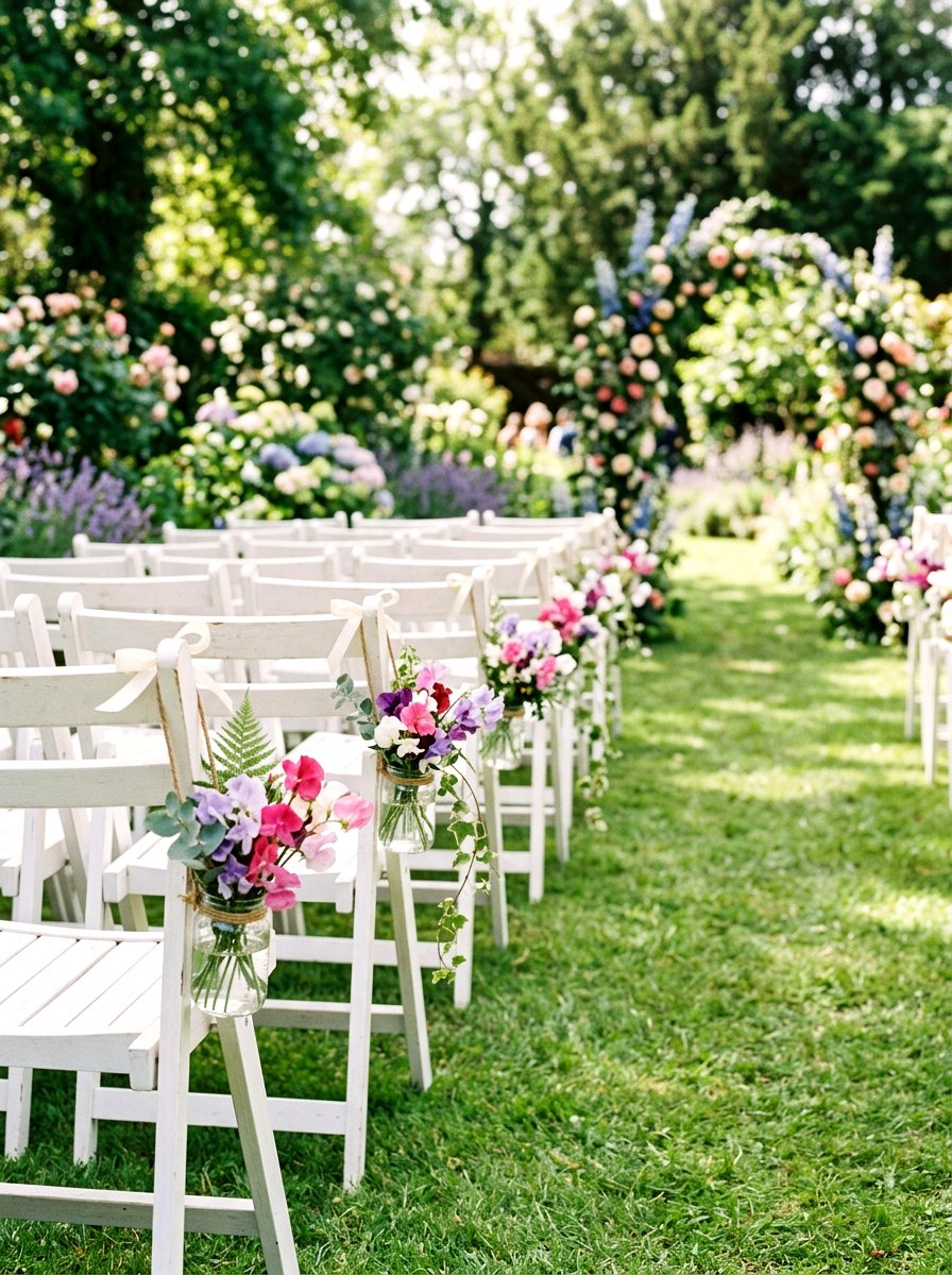 Hanging Flower Votive - 25 Spring Wedding Aisle Decor Ideas