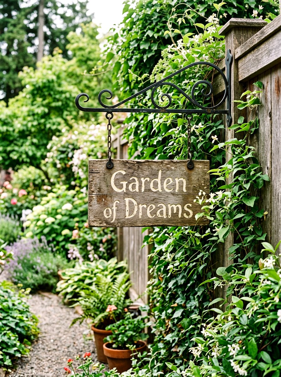 Hanging Garden Sign - 25 Spring Outdoor Sign Ideas