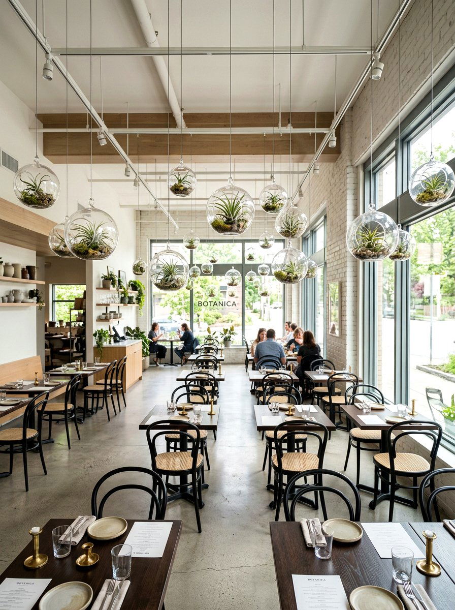 Hanging Glass Orb - 25 Spring Porch Ceiling Decor Ideas