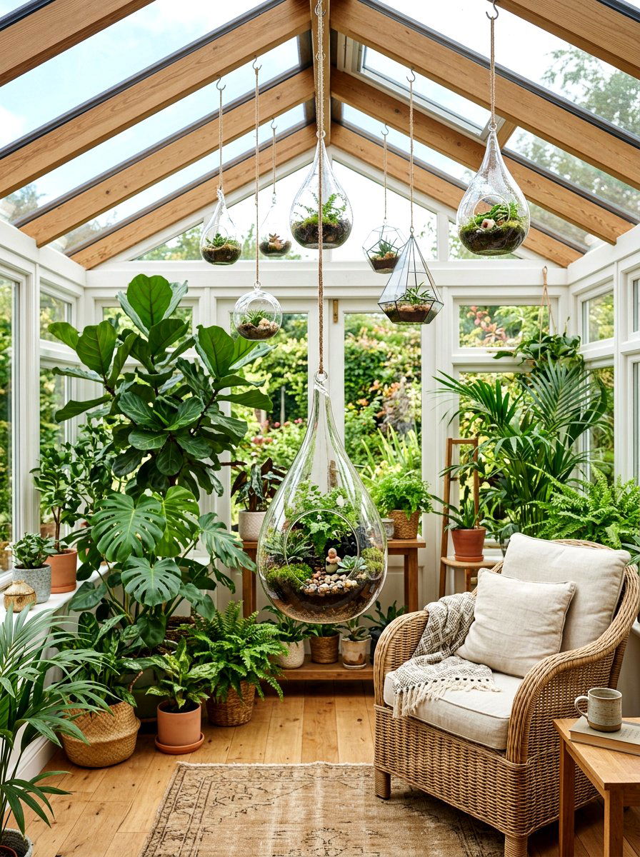 Hanging Glass Terrarium - 25 Spring Glass Decor Ideas