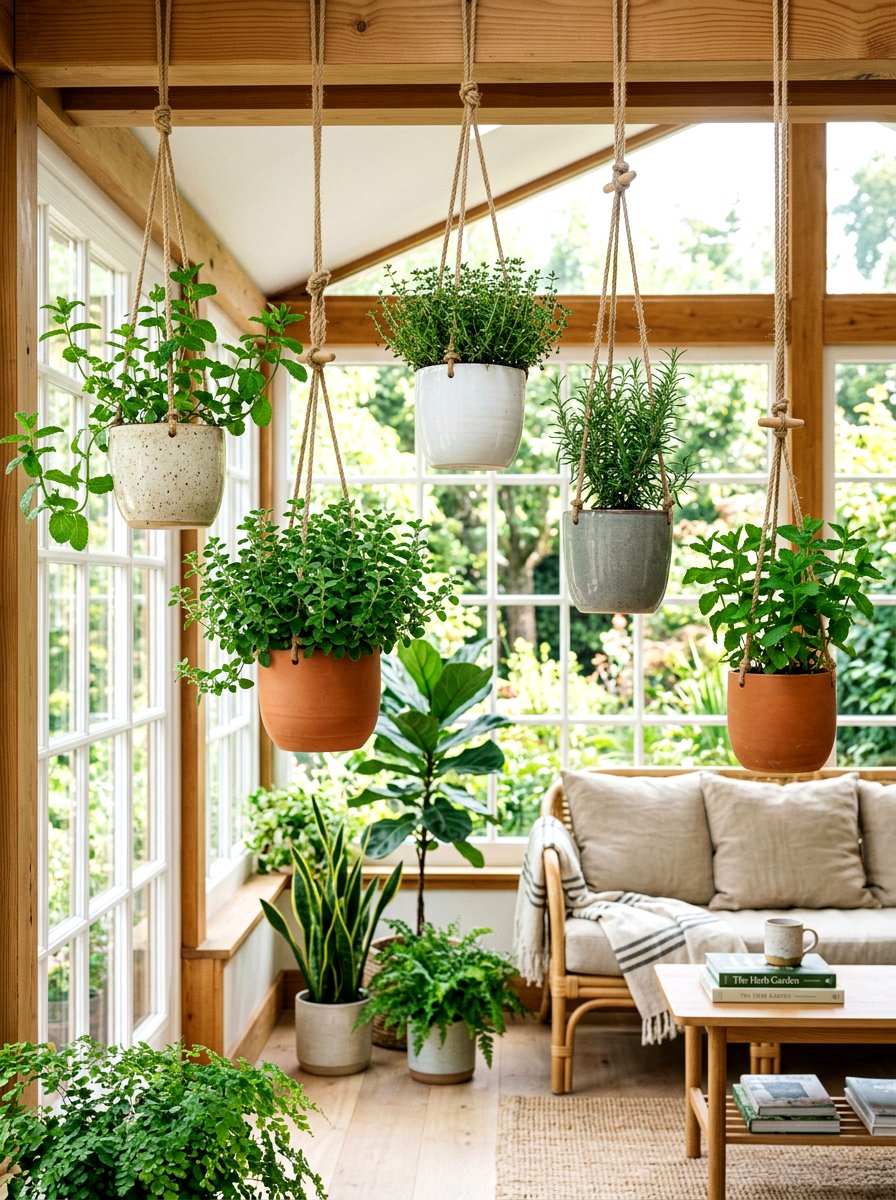 Hanging Herb Planter - 25 Spring Herb Decor Ideas