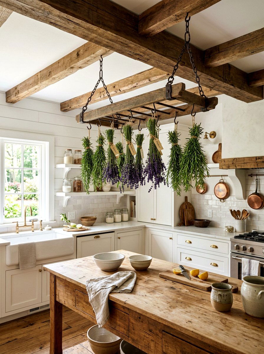 Hanging Herb Rack - 25 Spring Herb Drying Rack Ideas