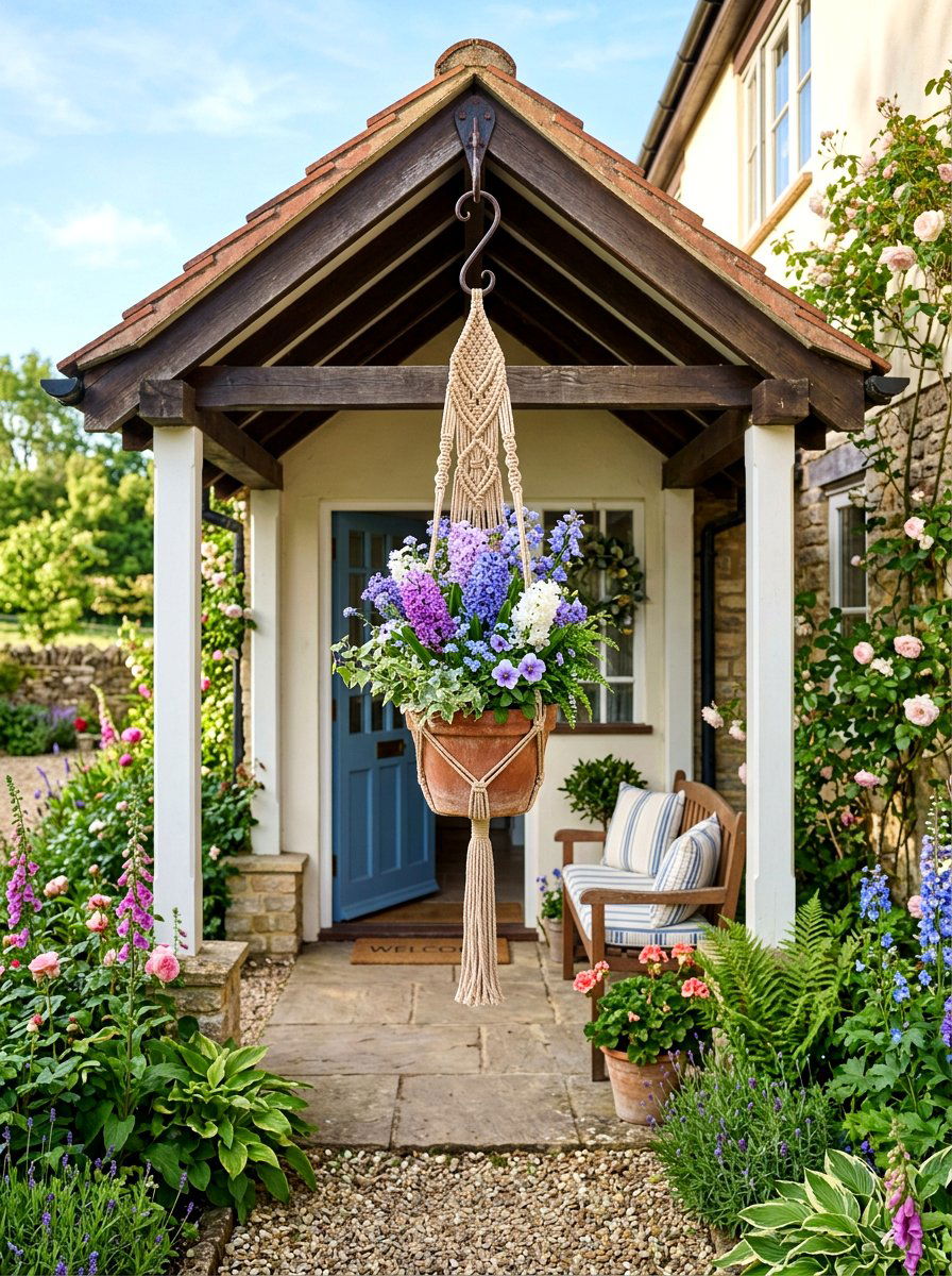 Hanging Hyacinth Basket - 25 Spring Hyacinth Basket Decor Ideas