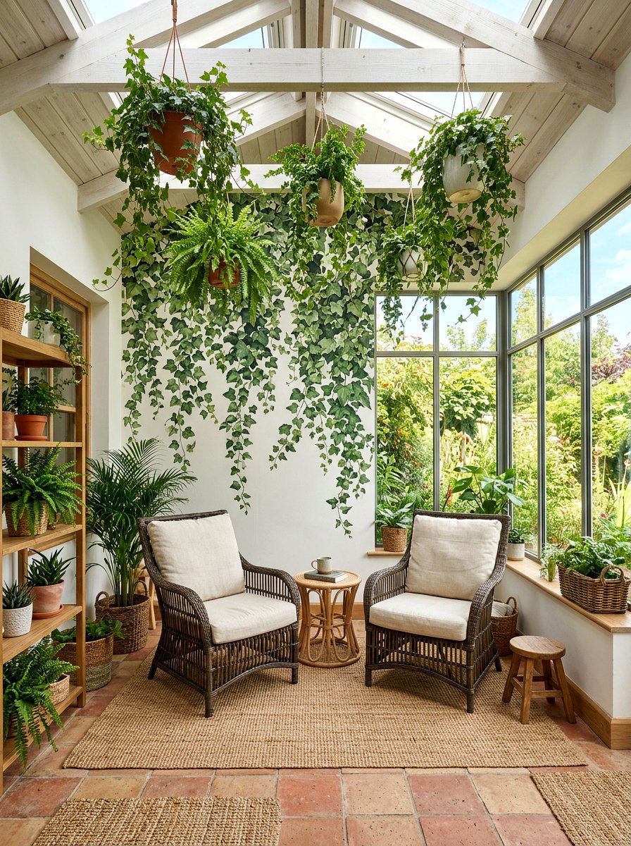 Hanging Ivy Wallpaper - 25 Spring Botanical Wallpaper Ideas
