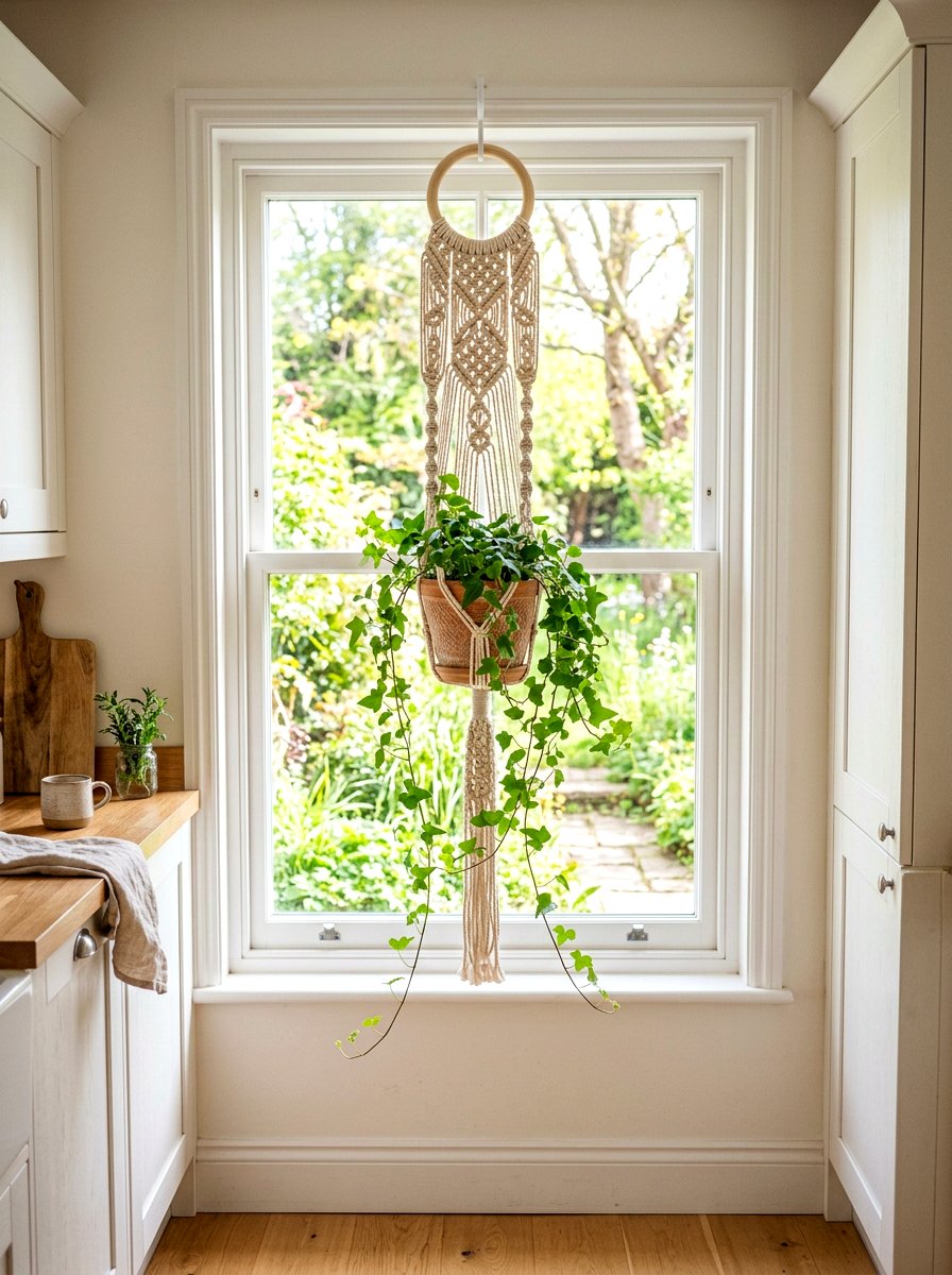 Hanging Macrame Hanger - 25 Spring Plant Stand Ideas