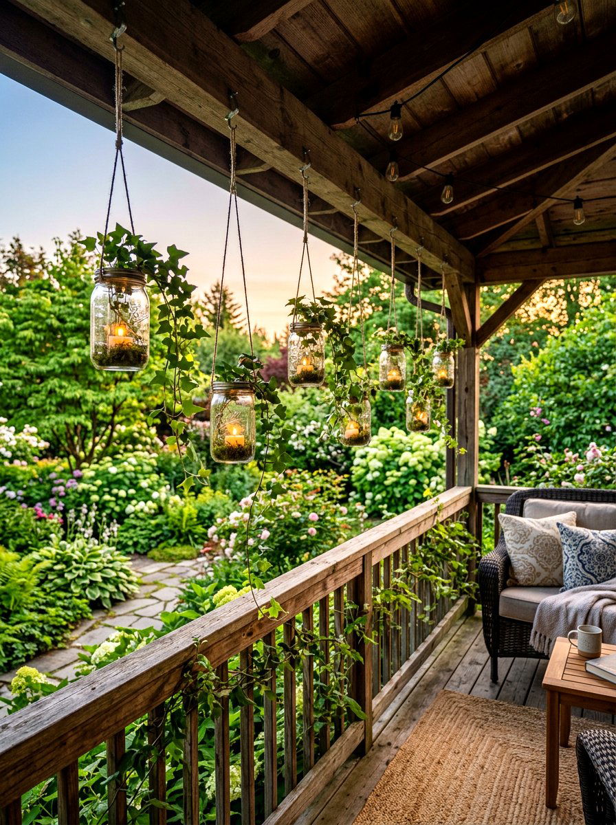 Hanging Mason Jar - 25 Spring Mason Jar Decor Ideas