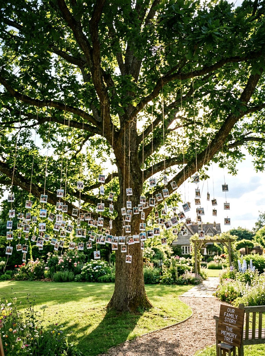 Hanging Photo Tree - 25 Spring Graduation Party Decor Ideas