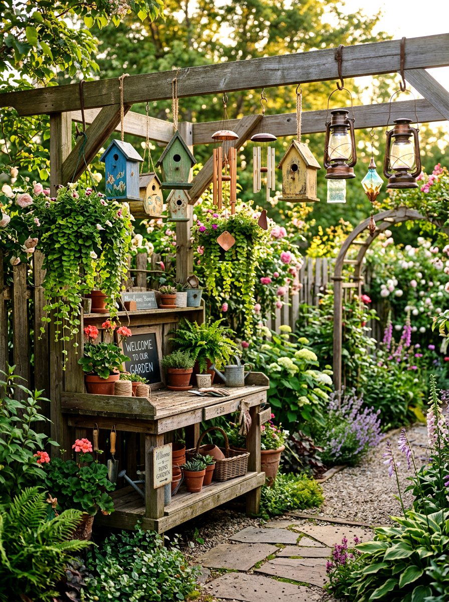 Hanging Potting Station Decor - 25 Spring Potting Station Decor Ideas