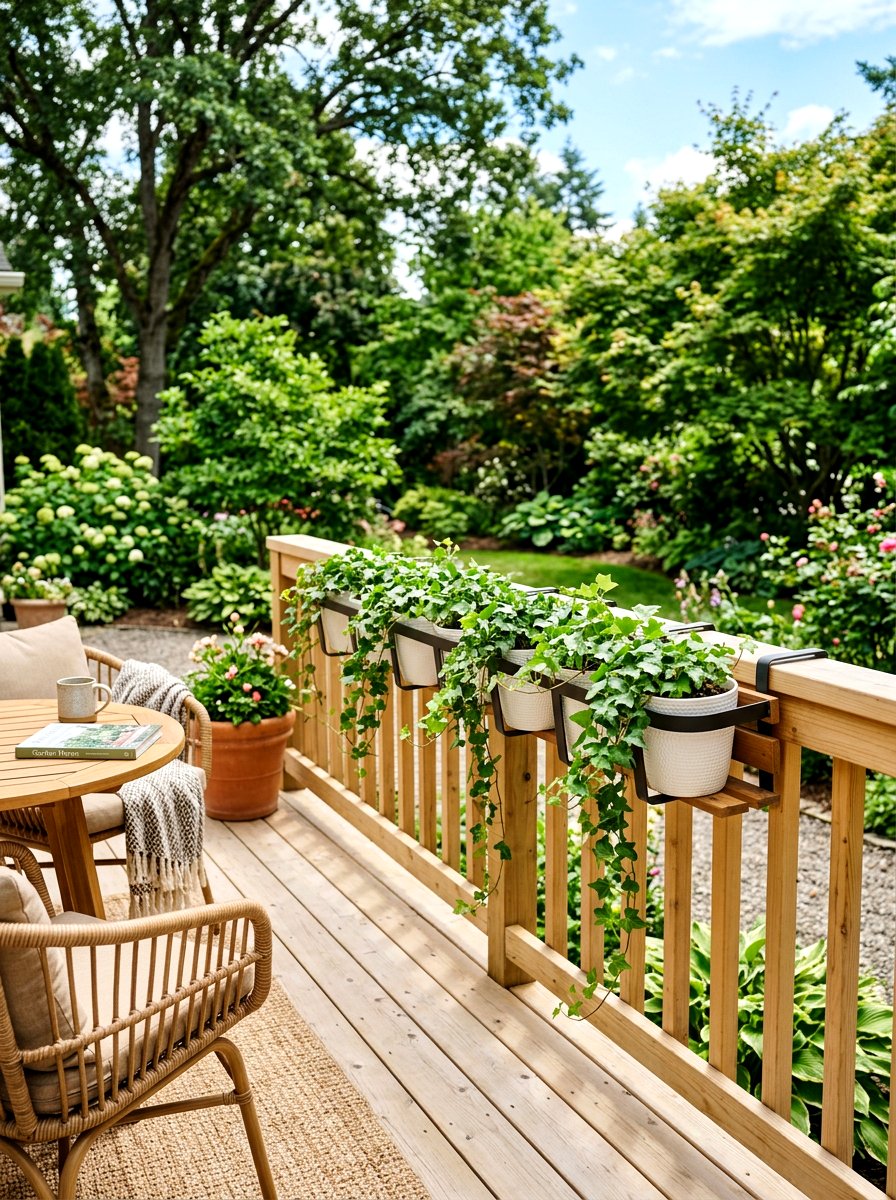 Hanging Railing Planter - 25 Spring Deck Railing Decor Ideas