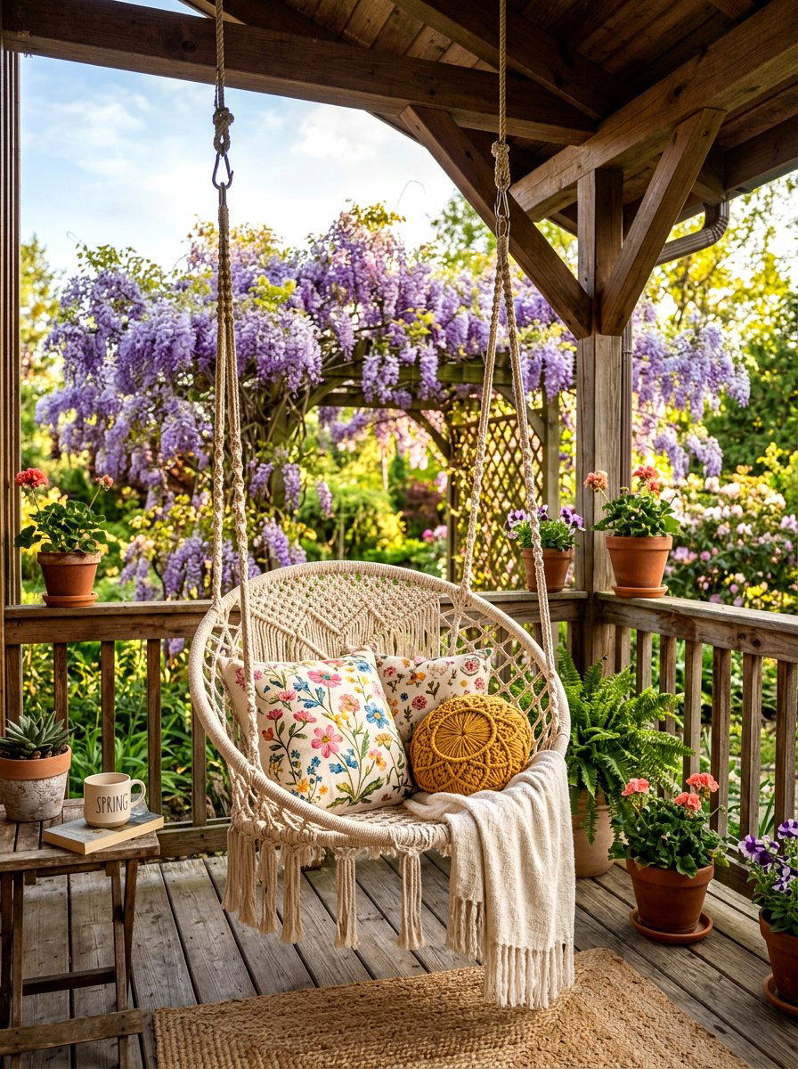 Hanging Swing Chair - 25 Spring Photo Prop Ideas