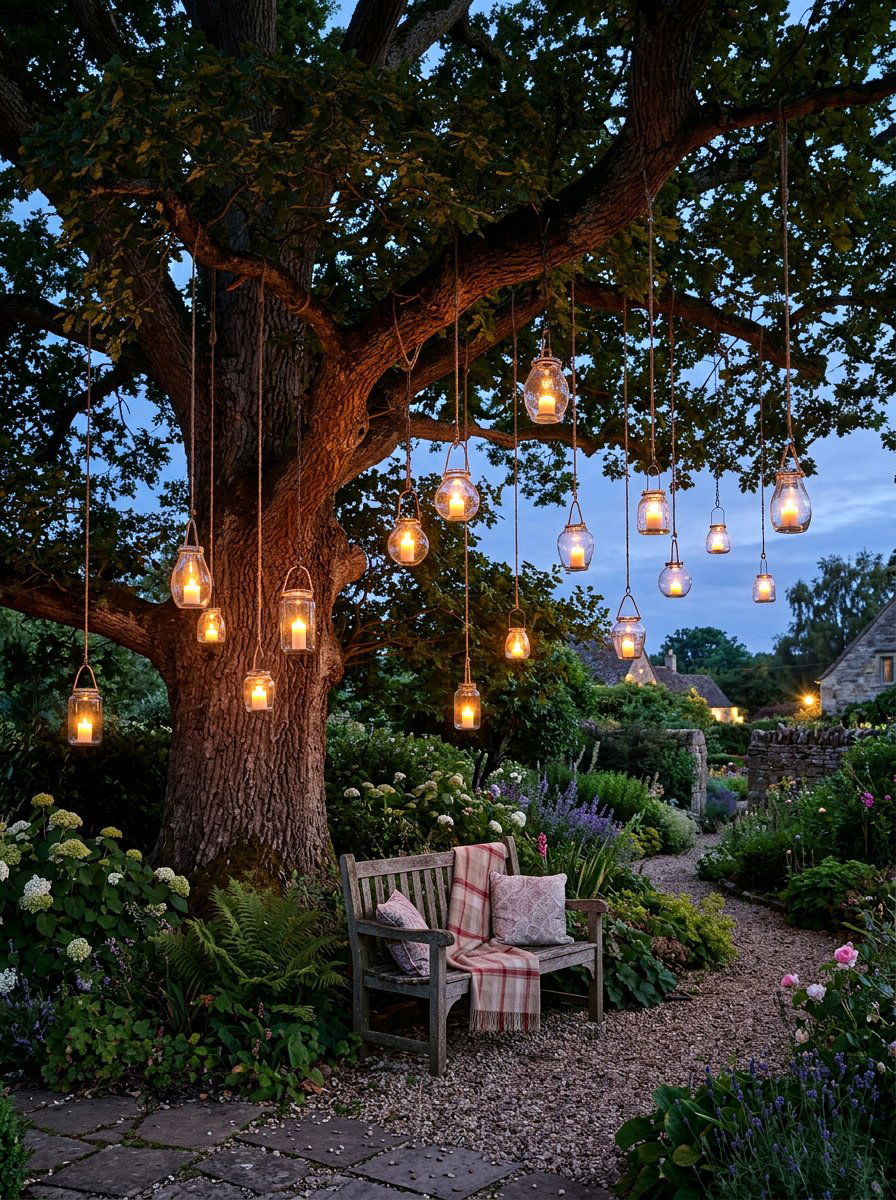 Hanging Tree Lantern - 25 Spring Garden Lantern Ideas