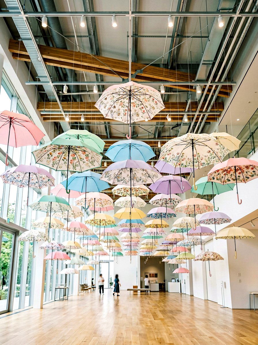 Hanging Umbrella Display - 25 Spring Photo Booth Ideas