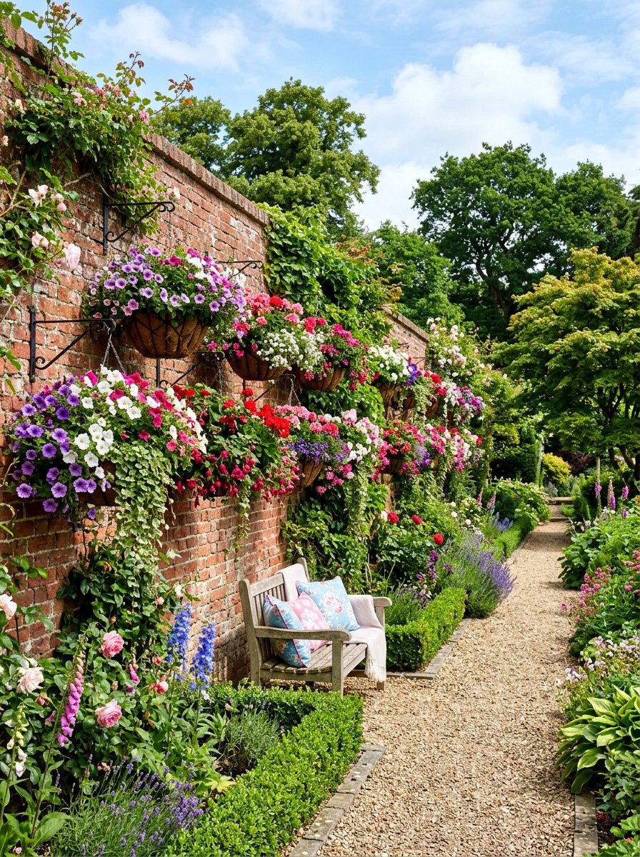 Hanging basket wall - 25 Spring Balcony Privacy Screen Ideas