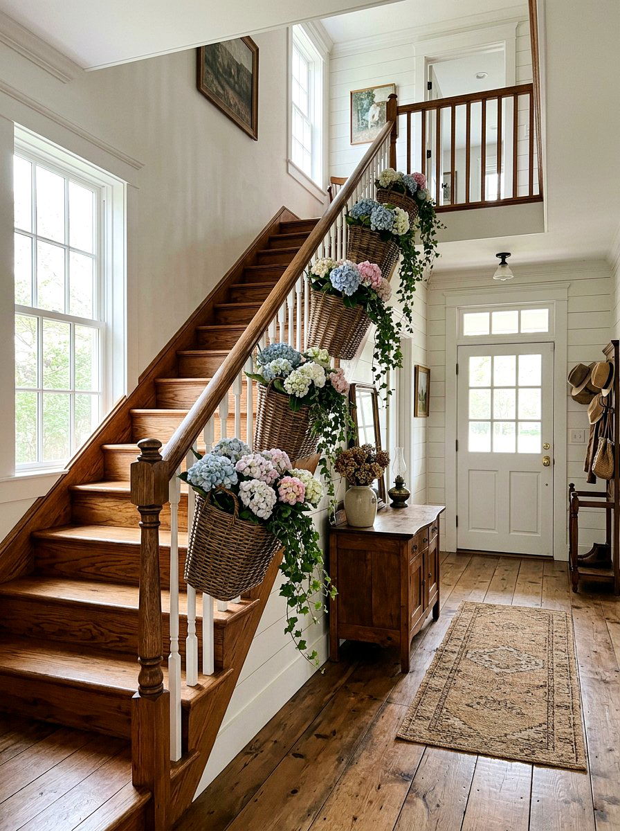25 Beautiful Spring Staircase Decor Ideas to Refresh Your Home