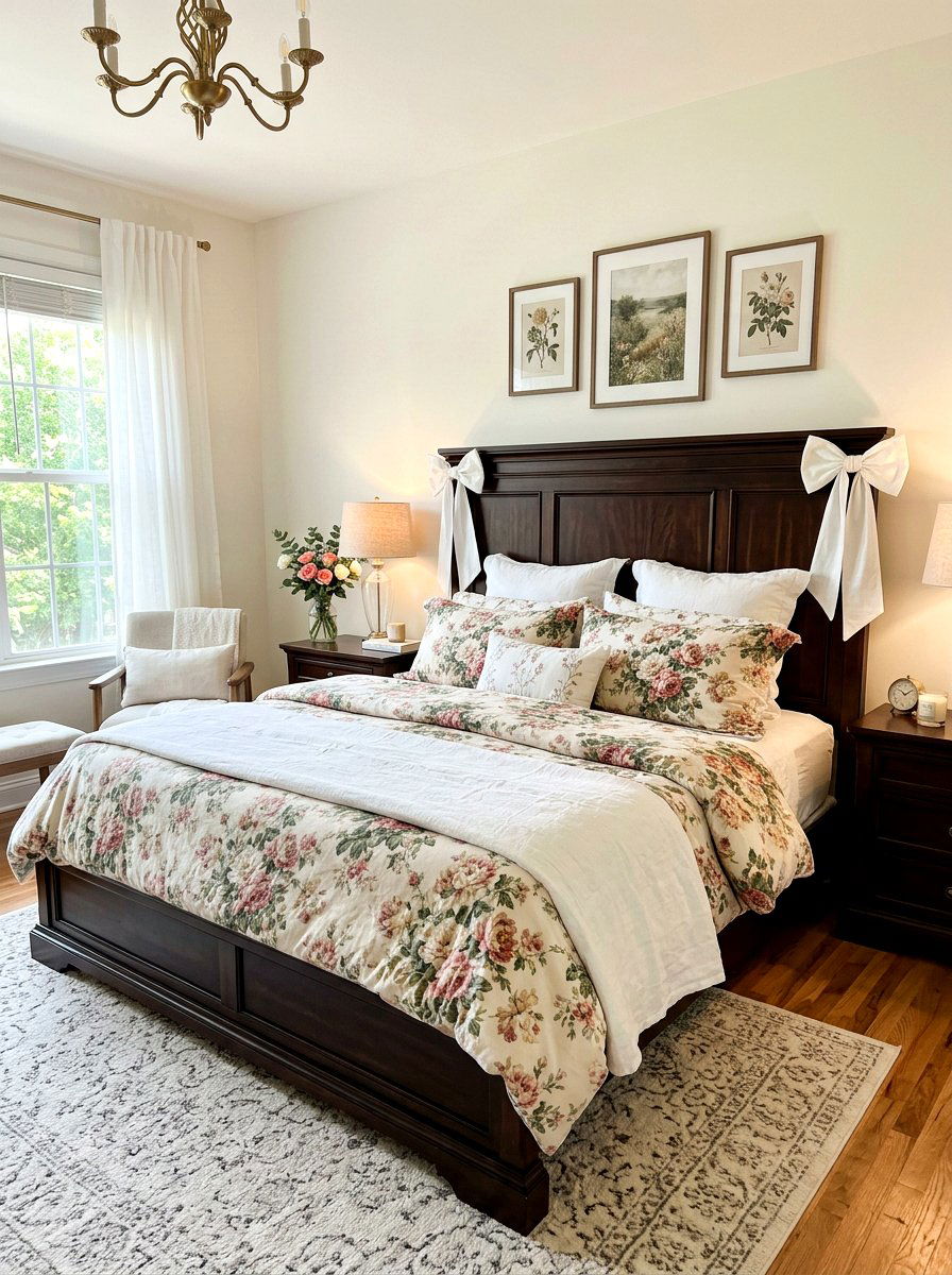 Headboard Bow - 25 Spring Bow Decor Ideas
