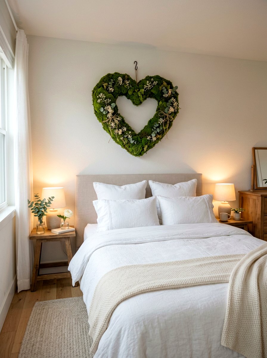 Heart Shaped Moss Wreath - 25 Spring Moss Wreath Ideas
