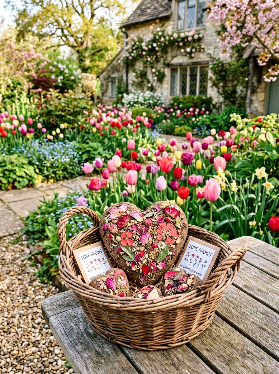Heart Shaped Seed Bomb - 25 Spring Seed Bomb Ideas