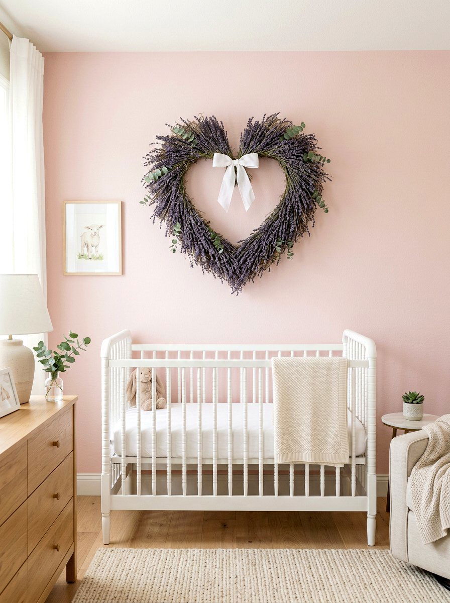 Heart shaped lavender wreath - 25 Spring Lavender Wreath Ideas