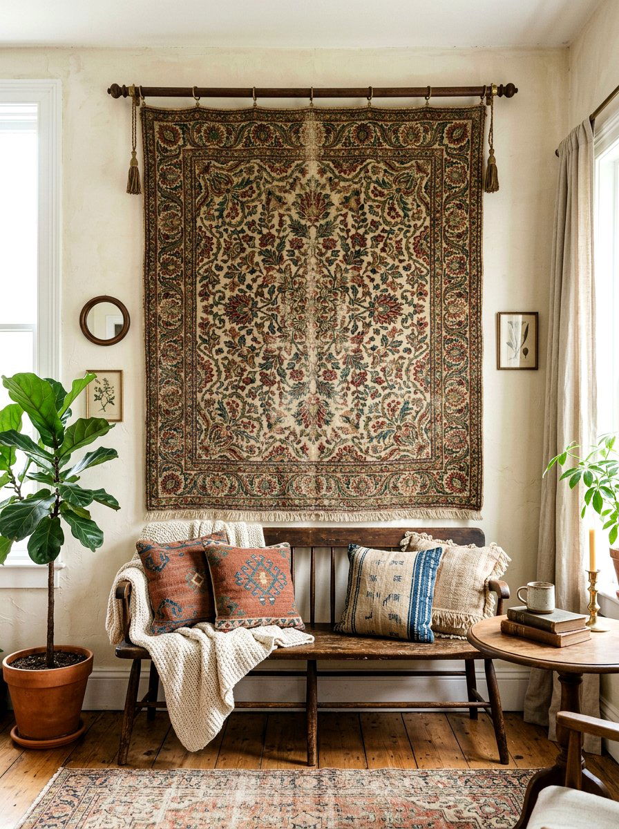 Heirloom Floral Tapestry - 25 Spring Vintage Art Ideas