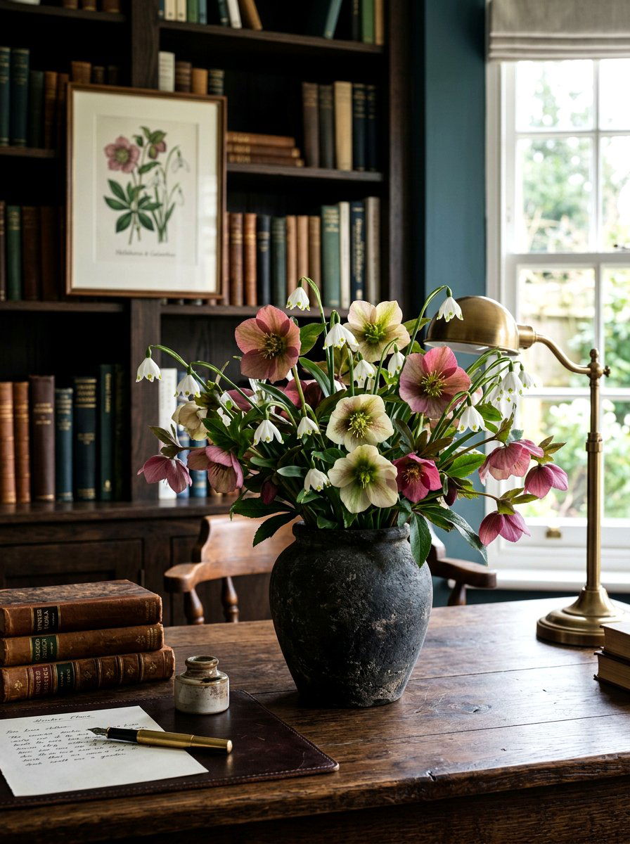 Hellebore and Snowdrop Mix - 25 Spring Mixed Bouquet Ideas