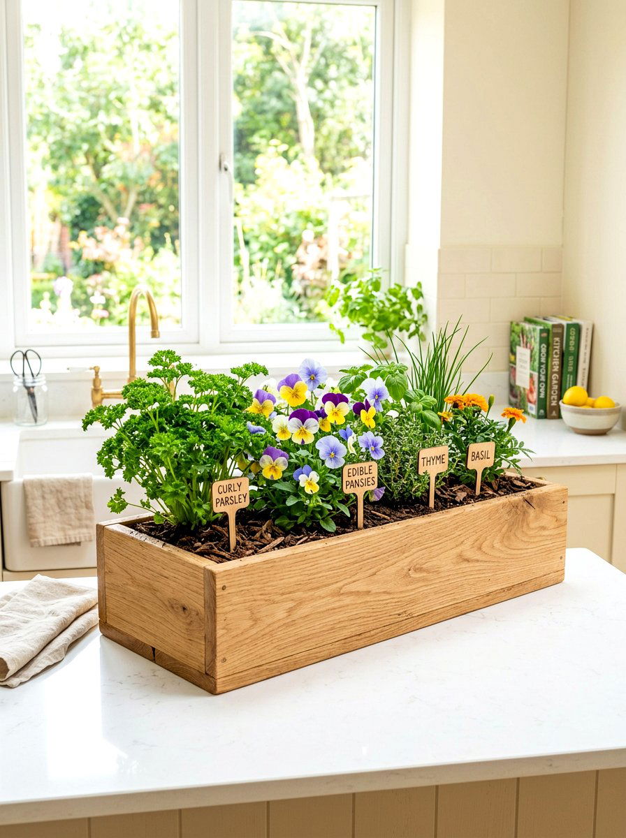 Herb And Flower Garden Box - 25 Spring Planter Box Ideas