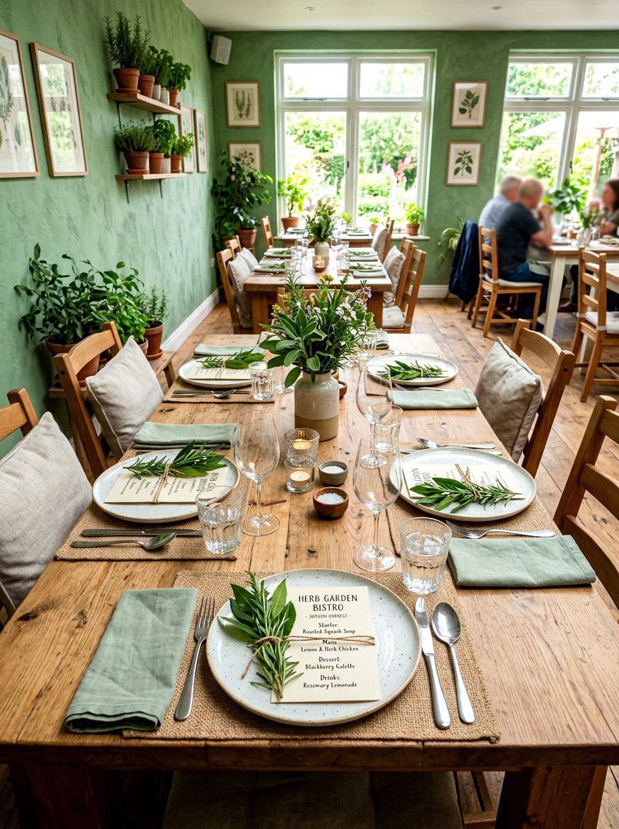 Herb Bundle Menu - 25 Spring Menu Card Ideas